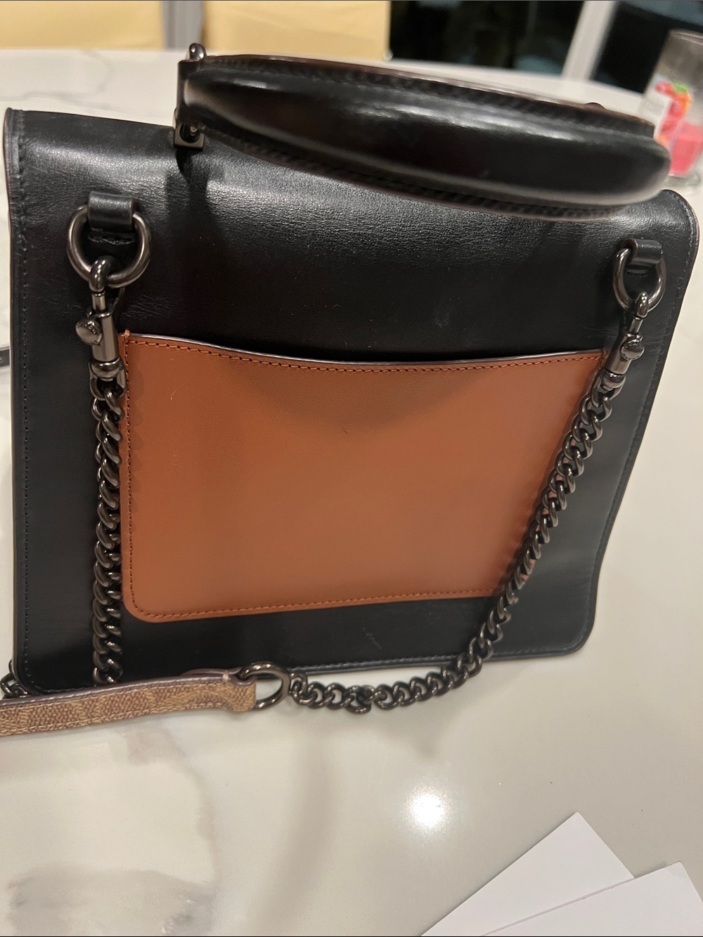 Coach Black Top Flap Multicolor Patchwork Crossbody - Picture 5 of 6